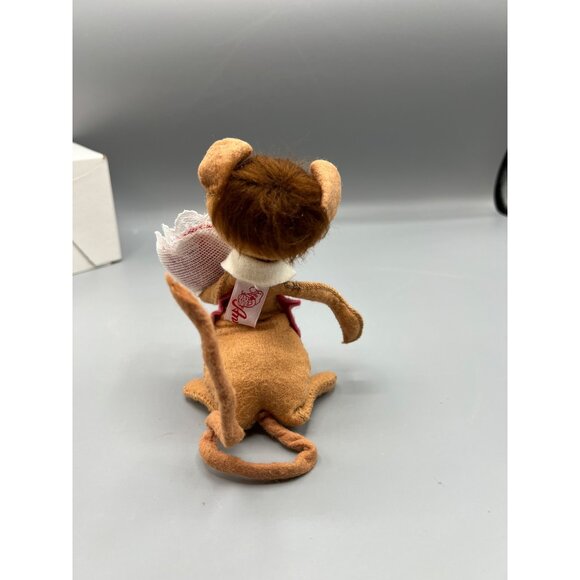 Annalee Vintage Valentines Day Mouse Doll 6" w/ Box Handcrafted Pink Lace Heart - Picture 6 of 14